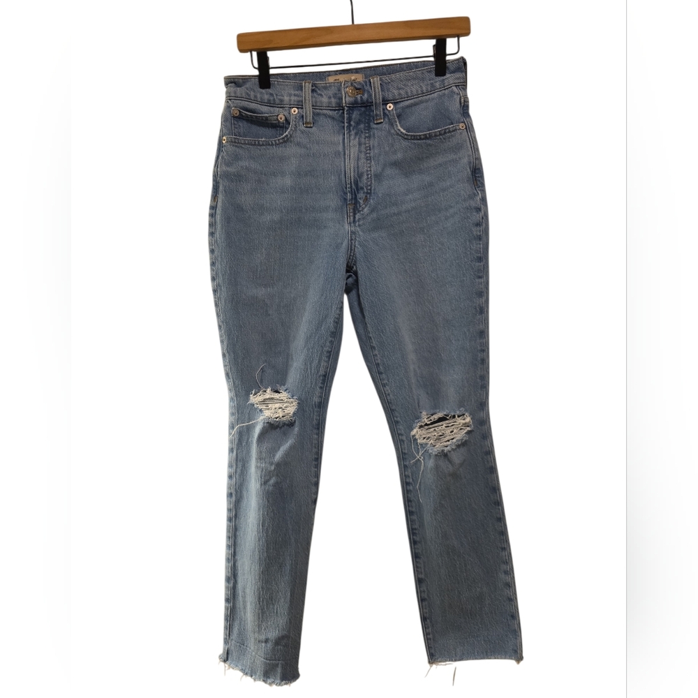 Madewell, The Perfect Vintage Jean, Distressed Knees, Frayed Hemline, Women's 27